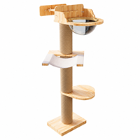 Arbre à chat multi-niveaux en bois massif, vente en gros directe d'usine, tout-en-un, gain de place, condo pour chat d'intérieur, jouet pour animaux de compagnie pour usage domestique