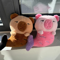 Porte-clés personnalisé en peluche super douce Capybara ou West Highland Terrier, rembourré en coton PP, jouet animal en peluche écologique, cadeau