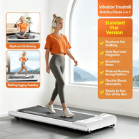 Tapis de marche vibrant 3-en-1 pour la maison : Machine de fitness inclinable pour la marche et la course, idéale pour brûler les graisses et un entraînement en rythme relaxant