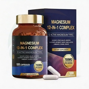 Cápsulas de Magnesio Complejo 12 en 1 para Adultos, 700 mg, de Alta Calidad, Disponibles en Stock, Píldoras Herbales de Magnesio Múltiple para Energía y Apoyo al Sueño - Product Image 1