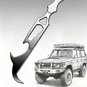 Car Escape Tool 6 In 1 Multifunctional Safety Hammer Window Breaker Tire Stone Remover Outdoor Emergency Tool - Product Image 3