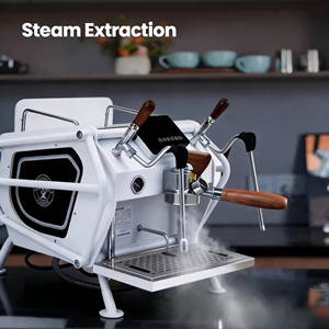 Commercial Semi-automatic Coffee Machine Stainless Steel Double-head Multi-function Equipment for Office & Shop White Single-hea - Product Image 2