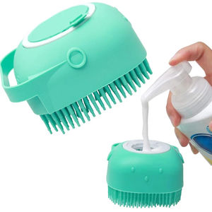 Brosse de bain pour animaux de compagnie en silicone grande capacité pour le nettoyage et le lavage du corps, fournitures de toilettage pour chats et chiens, vente en gros - Product Image 1