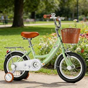 <span class=keywords><strong>Vélo</strong></span> pour filles de <span class=keywords><strong>20</strong></span> <span class=keywords><strong>pouces</strong></span> avec cadre en acier, jantes en alliage d'aluminium, freins à disque à vitesse unique et roues d'apprentissage pour les enfants de 6 à 8 ans - Product Image 2