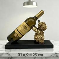 Porte-bouteilles en résine en forme de vache des Highlands |   Ornement de table décoratif pour la maison, animal en résine