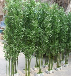 Customized Green <strong>Bamboo</strong> Poles Plastic Leaves <strong>Artificial</strong> <strong>Plants</strong> for Garden Outdoor Indoor Decoration - Product Image 3