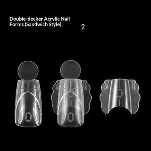 280Pcs Transparent Sandwich <b>Nail</b> <b>Extension</b> Molds with Scale Clear Dual Forms for Quick Building <b>Nails</b> - Product Image 6
