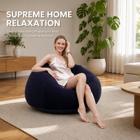 Fauteuil gonflable floqué, canapé paresseux gonflable, chaise longue tatami individuelle pour salon, chambre, intérieur et extérieur