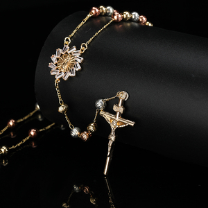 Venta caliente Росарио catolico Гваделупа Золотой Росарио - Product Image 4