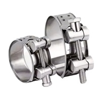 Collier de serrage métrique robuste en acier inoxydable 304/201, style européen, à vis unique, épaissi et élargi pour tuyaux