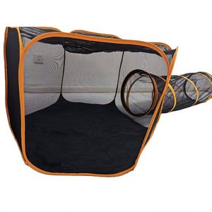 Juego de túnel para gatos transpirable y desplegable de la fábrica BSCI con bolsa de transporte portátil, carpa para gatos, caseta para interiores y exteriores. - Product Image 4