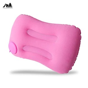 YX-L1-7 Coussin d'air carré rose léger et portable, gonflable, gain de place, pour avion, train, voiture, sieste au bureau - Product Image 1