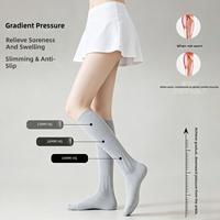 Chaussettes de compression athlétiques professionnelles sans couture pour femmes, soutien musculaire élastique, compression graduée, jambes affinées