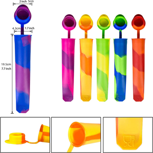 Molde de paletas de hielo de silicona sin BPA de grado alimenticio 100%, fácil liberación, fabricante de paletas congeladas caseras con tapa reutilizable ecológica - Product Image 4