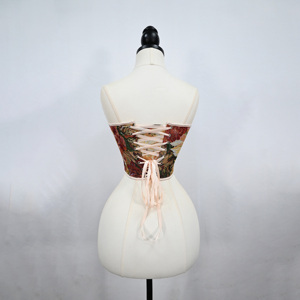 Corsé Vintage de Ganchillo con Estampado Floral Medieval, Top Bustier Ajustado Moldeador, Ecológico y Antibacteriano - Product Image 3