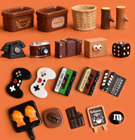 Jouets en résine miniatures créatifs et mignons, modèles de nourriture, colle crème, accessoires de bijoux DIY, aimants rétro pour réfrigérateur, décorations de Noël et du Nouvel An