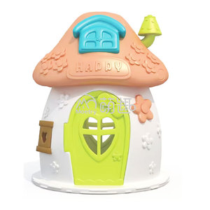 Moetry para exteriores/interiores, casa de juegos de setas de plástico, juguete educativo de Color rosa, azul y blanco para guardería, casa divertida para - Product Image 4