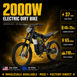 Moto tout-terrain électrique ZX3 pour adultes, moto de cross, autonomie de 65 miles, États-Unis |   Stock UE Expédition rapide OEM ODM Vente en gros - Product Image 1