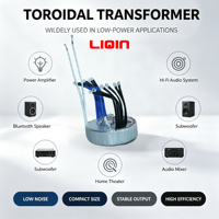 Transformateur toroïdal monophasé pour driver LED, 240V vers 36V, étanche, bobine en cuivre pour système d'éclairage paysager