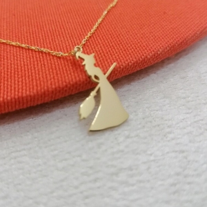 Collar <span class=keywords><strong>de</strong></span> <span class=keywords><strong>Bruja</strong></span> Malvada del Oeste Chapado en Oro <span class=keywords><strong>de</strong></span> 18k, Colgante del Maravilloso <span class=keywords><strong>Mago</strong></span> <span class=keywords><strong>de</strong></span> <span class=keywords><strong>Oz</strong></span>, Joyería <span class=keywords><strong>de</strong></span> <span class=keywords><strong>Mago</strong></span> - Product Image 3