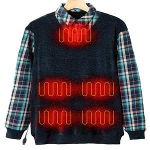 Men Winter Thick Warm <b>Knitted</b> Vintage Chenille Pullover Long Sleeve Heated Apparel Heating Sweaters - Product Image 3