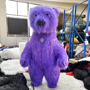 Disfraces de Mascota Inflables de Oso Polar y Panda en Rosa y Morado de 2.2m/2.6m/3m para Fiestas de Navidad, Conjunto Unisex para Adultos - Product Image 4