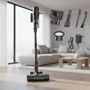 <span class=keywords><strong>Aspirateur</strong></span> à sec sans fil portatif, léger, sans sac, moteur sans balais, 400W, autonomie 30-60 min, capacité de 0,7L, usage domestique - Product Image 1