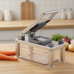 Hachoir à légumes tout-en-un 9 lames, mandoline, trancheuse manuelle en acier inoxydable pour fruits et légumes avec récipient - Product Image 2