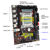 NUEVA Placa Base PANDL X79-VG5 LGA2011 con 2 Ranuras DDR3, M.2 NVMe y SATA SSD, PCIe3.0 X16, Placa Base X79 con TPM 2.0