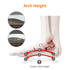 TPU Arch Support Bow Legs Correction 3/4 Length Flat Foot Orthopedic Orthotics Insoles