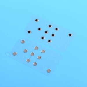 Échantillon gratuit de feuille de cuivre double couche transparente avec adhésif pour télécommande de <span class=keywords><strong>télévision</strong></span>, dôme métallique rond - Product Image 6