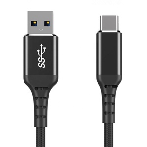 Cáp <span class=keywords><strong>USB</strong></span> Type C Chất Lượng Nhà Máy Cáp Sạc Nylon Bện Kim Loại Loại Loại C 2M 6,6ft Dữ Liệu 5Gbps Cho Samsung Xiaomi OnePlus - Product Image 3