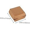 Boîtes à repas en kraft naturel pour pique-niques en plein air, supports alimentaires pour hamburgers, frites et friandises délicieuses pour fêtes, boîte marron - Product Image 3