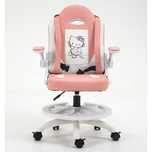 El patrón de gatito rosa de Hellos acepta Silla de juego personalizada, sillas de jugador de dormitorio Rosa ajustables, espuma viscoelástica para envolver mejor las caderas - Product Image 2