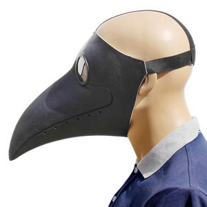 <span class=keywords><strong>Masque</strong></span> de médecin de la <span class=keywords><strong>peste</strong></span> steampunk pour cosplay, <span class=keywords><strong>masque</strong></span> complet en latex blanc/noir, bec effrayant, nez long, accessoires de costume pour fête d'Halloween - Product Image 5