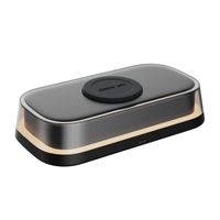 Pengisi Daya Nirkabel Multifungsi Desktop 15W, Pengisi Daya Nirkabel Tiga-dalam-Satu, Termometer, Lampu Malam Sentuh, Pengisi Daya Nirkabel