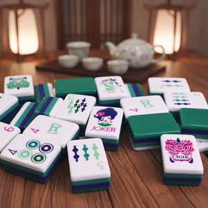 Tuiles de Mahjong Américaines en Acrylique Vert pour 4 Joueurs, Coffret Cadeau de Luxe en Cristal Fait Main Unisexe avec Sac de Rangement pour Usage Domestique Échecs/Jeux de Cartes - Product Image 2
