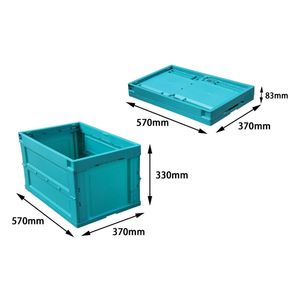 Cajas de Almacenamiento de Plástico Plegables y Colapsables Ecológicas con Tapa Adjunta, Apilables para Uso Industrial en Almacenes - Product Image 5