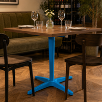 Base de Mesa Wekis de Hierro, Colección de Pedestales Multiestilo con Placas de Montaje para Restaurantes, Cafeterías y Proyectos Personalizados
