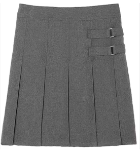 Uniforme Escolar para Niñas, Falda Pantalón Color Caqui/Navy, Cintura Ajustable, Frente Plisado, Tela de Mezcla de Poliéster, Marca Merucare, Servicio OEM - Product Image 3