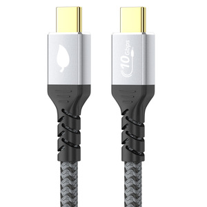 Cable de datos tipo C a tipo C, 10 Gbps, 60 W, cable trenzado de carga rápida para portátiles y teléfonos - Product Image 1
