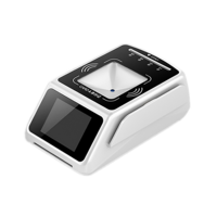 Pembaca Kartu All-in-One untuk Desktop, Mendukung Kartu IC Kontak/Tanpa Kontak, Kartu Magnetik & Pemindaian QR, Dilengkapi Layar 2.4" Terintegrasi