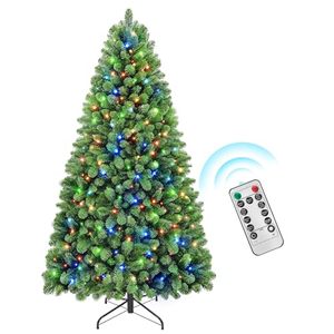 Luxury Pre-Lit PVC Pine Needle Christmas <b>Tree</b> <b>LED</b> <b>Lights</b> Foldable Design Outdoor Use High Quality Standing Base-New - Product Image 1