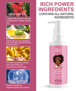 Venta al por mayor Crema para el cabello rizo define fight frizz añade brillo hidrata crema rizada para bobinas rizadas cabello ondulado - Product Image 3