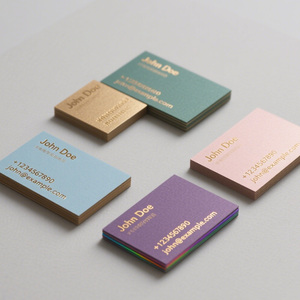 Hình Dạng Tùy Chỉnh Đầy Đủ Màu Sắc Cmyk UV Cán Thẻ Kinh Doanh Dịch Vụ In Ấn Cá Nhân Logo Nghệ Thuật Thẻ Kinh Doanh In Ấn - Product Image 3