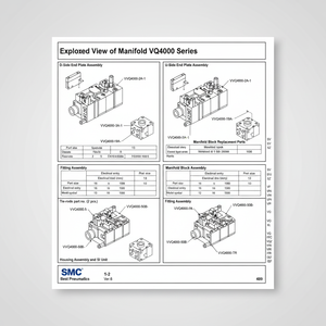 Assemblage de biellettes pneumatiques SMC VVQ4000-TR-06 pièces pneumatiques - Product Image 1