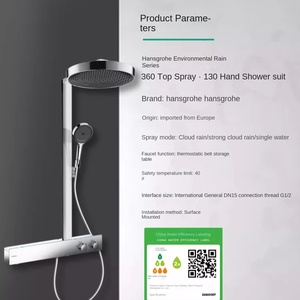 Hansgrohe Rainfinity <span class=keywords><strong>Showerpipe</strong></span> 360 1jet avec ShowerTablet 620 Modèle 26225007 Système de <span class=keywords><strong>douche</strong></span> thermostatique - Product Image 5