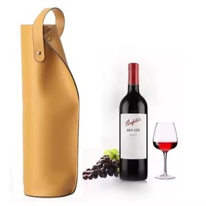Bolso de mano de cuero PU reutilizable para vino, bolsas de regalo de cerveza de champán de doble capa, portador para Material de comercialización de vino - Product Image 5