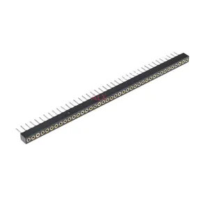 1X40 PIN baris tunggal perempuan jantan bulat PIN Strip konektor Header 1.778MM PITCH 1X40pin 1*40 40 P 40PIN hitam untuk papan PCB