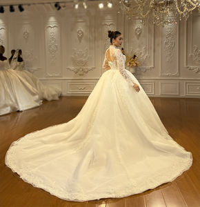 فستان زفاف حورية البحر المخصص والجميل بتصميم اثنين في واحد، صور حقيقية، فستان عروس أماندا نوفياز، روب دي - Product Image 4